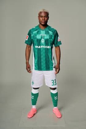 offizieller Portraittermin SV Werder Bremen 2024 2025 ABDENEGO NANKISHI (Werder Bremen x33; 1.BL Porträttermin 2024 2025,