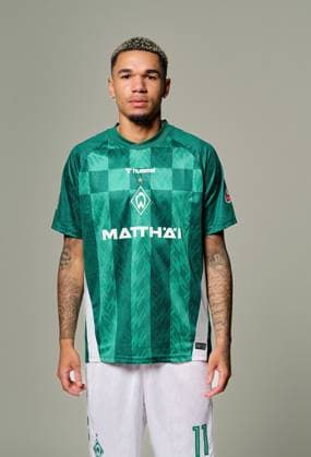 offizieller Portraittermin SV Werder Bremen 2024 2025 Justin Njinmah (SV Werder Bremen 11); 1.BL Porträttermin 2024 2025,