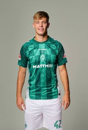 offizieller Portraittermin SV Werder Bremen 2024 2025 Keke Topp (Werder Bremen 42); 1.BL Porträttermin 2024 2025,