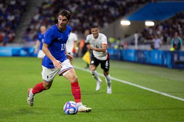 Lyon, France, August 5th 2024: Joris Chotard (13 France) controls the ball during the Olympic Games, Olympische Spiele, Olympia, OS Paris 2024 Men semi-final football match between France and Egypt at Stade de Lyon in Lyon, France. (Ane Frosaker SPP) Copyright: xAnexFrosakerx xSPPx spp-en-AnFrSp-_F_10553