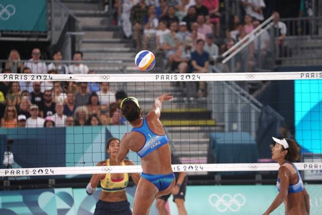 RECORD DATE NOT STATED PARIS, FR - AUGUST 5: View of Japan vs Brazil Women s Beach volleyball, Beachvolleyball in Paris, France during the 2024 Summer Olympics on August 5, 2024. Copyright: xmpi34x