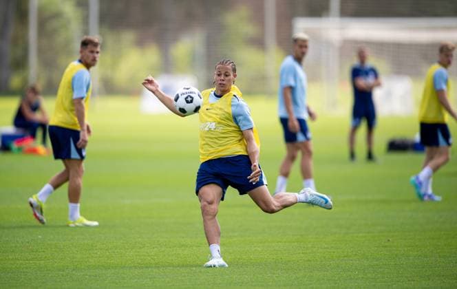 Fussball, Herren, Saison 2024 25, 2. Bundesliga, Hertha BSC, Training, Derry Scherhant (Hertha BSC), 06.08. 2024,