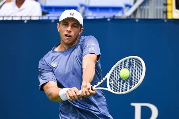 ATP, Tennis Herren National Bank Open 2024 MONTREAL, QC, CANADA - AUGUST 06: Tallon Griekspoor (NED) returns the ball during a first round match at ATP National Bank Open on August 06, 2024 at IGA Stadium in Montreal, QC, Canada (Photo by David Kirouac) Copyright: xBEAUTIFULxSPORTS Kirouacx
