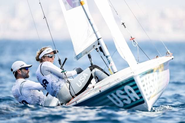 Bilder des Jahres 2024, Sport 08 August Sport Themen der Woche KW32 Sport Bilder des Tages 240806 Stu McNay and Lara Dallman Weiss of United States compete in mixed dinghy - 470 sailing during day 11 of the Paris 2024 Olympic Games, Olympische Spiele, Olympia, OS on August 6, 2024 in Marseille. Photo: Petter Arvidson BILDBYRAN kod PA PA0863 bbeng segling sailing olympic games olympics os ol olympiska spel olympiske leker paris 2024 paris-os paris-ol *** 240806 Stu McNay and Lara Dallman Weiss of United States compete in mixed dinghy 470 sailing during day 11 of the Paris 2024 Olympic Games on August 6, 2024 in Marseille Photo Petter Arvidson BILDBYRAN kod PA PA0863 bbeng segling sailing olympic games olympics os olympiska spelen olympiske leker paris 2024 paris os paris ol  Copyright: PETTERxARVIDSON BB240806PA075