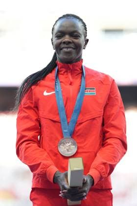 Mary Moraa of Kenya (Women s 800m) with her bronze medal Paris 2024 Olympic Games, Olympische Spiele, Olympia, OS Day Eleven, Paris, France - 06 Aug 2024  Copyright: xDavexWinter Shutterstockx 14621709le
