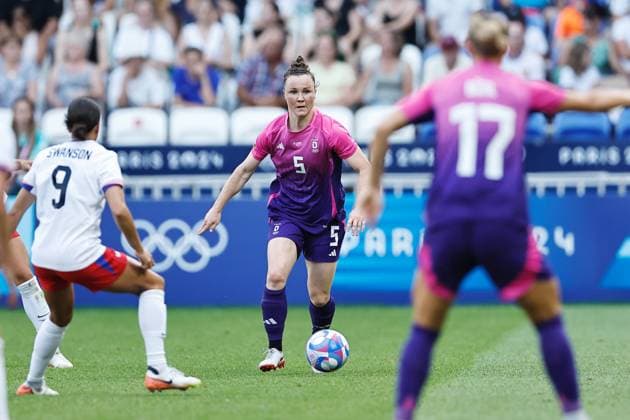 Marina Hegering (GER), AUGUST 6, 2024 - Football Soccer : Paris 2024 Olympic Games, Olympische Spiele, Olympia, OS Women s football Semi-final match between USA 1-0 Germany at the Stade de Lyon in Lyon, France. Noxthirdxpartyxsales  (262344443)