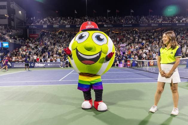 Sport Themen der Woche KW32 Sport Bilder des Tages August 6, 2024, Montreal, Quebec, Canada: Smash the mascot of the tournament at National bank open at IGA Stadium in Montreal, Quebec, Canada on 2024-08-06 Montreal Canada - ZUMAl189 20240806_zsp_l189_063 Copyright: xYannickxLegarex