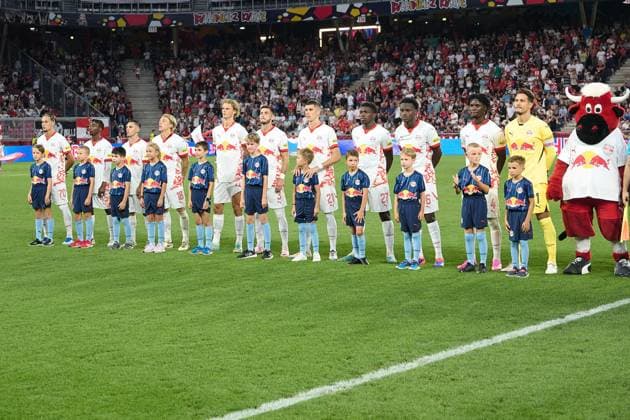 Salzburg, Österreich 06. August 2024: Champions League - Qualifikation - 2024 2025 - RB Salzburg vs. FC Twente Enschede Im Bild: Team Salzburg Red Bull Arena Copyright: xFotostandx xWassmuthx