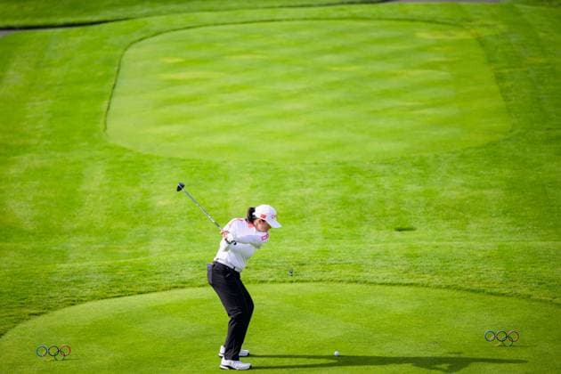 240807 Janet Lin of China tees off in women s individual golf round 1 during day 12 of the Paris 2024 Olympic Games, Olympische Spiele, Olympia, OS on August 7, 2024 in Paris. Photo: Ludvig Thunman BILDBYRAN kod LT LT0662 golf olympic games olympics os ol olympiska spel olympiske leker paris 2024 paris-os paris-ol 12 bbeng Copyright: LUDVIGxTHUNMAN BB240807LT036