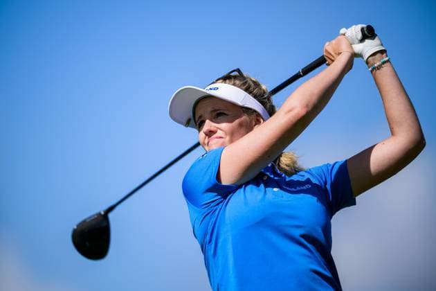 240807 Noora Komulainen of Finland competing in women s individual golf round 1 during day 12 of the Paris 2024 Olympic Games, Olympische Spiele, Olympia, OS on August 7, 2024 in Paris. Photo: Ludvig Thunman BILDBYRAN kod LT LT0662 golf olympic games olympics os ol olympiska spel olympiske leker paris 2024 paris-os paris-ol 12 bbeng Copyright: LUDVIGxTHUNMAN BB240807LT042