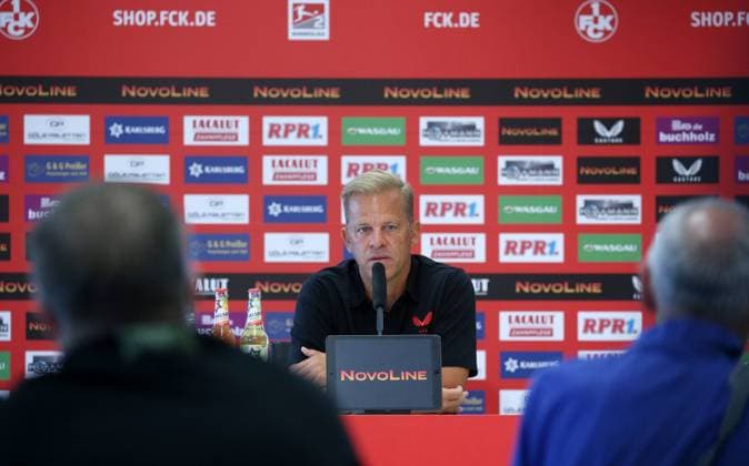 07.08.2024, Fußball, 2. Bundesliga, !: FC Kaiserslautern Pressekonferenz, Saison 2024 25, Markus Anfang (Trainer FC Kaiserslautern),Fritz Walter Stadion, Kaiserslautern, Deutschland, zmdz, ** DFB & DFL regulations prohibit any use of photographs as image sequences and or quasi-video. ** !: FC Kaiserslautern Pressekonferenz
