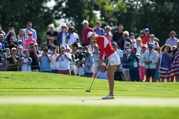 (240807) -- PARIS, Aug. 7, 2024 -- Nelly Korda of United States competes during the women s individual stroke play round 1 of golf at the Paris 2024 Olympic Games, Olympische Spiele, Olympia, OS in Paris, France, Aug. 7, 2024. ) (PARIS2024) FRANCE-PARIS-OLY-GOLF DuxYu 