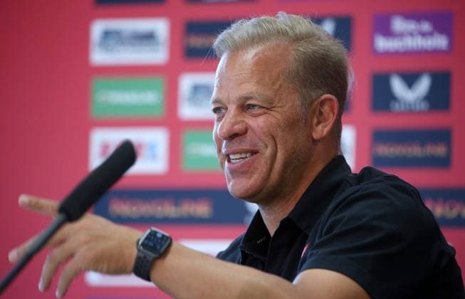 07.08.2024, Fußball, 2. Bundesliga, !: FC Kaiserslautern Pressekonferenz, Saison 2024 25, Markus Anfang (Trainer FC Kaiserslautern),Fritz Walter Stadion, Kaiserslautern, Deutschland, zmdz, ** DFB & DFL regulations prohibit any use of photographs as image sequences and or quasi-video. ** !: FC Kaiserslautern Pressekonferenz