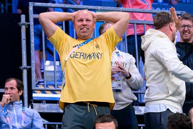 Paris, Frankreich: Handball Herren - Viertelfinale - Deutschland - Frankreich DHB Vorstand Axel Kromer Lille Stade Pierre Mauroy Frankreich