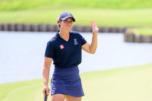 240807 Linn Grant of Sweden competing in women s individual golf round 1 during day 12 of the Paris 2024 Olympic Games, Olympische Spiele, Olympia, OS on August 7, 2024 in Paris. Photo: Ludvig Thunman BILDBYRAN kod LT LT0662 golf olympic games olympics os ol olympiska spel olympiske leker paris 2024 paris-os paris-ol 12 bbeng sverige Copyright: LUDVIGxTHUNMAN BB240807LT059