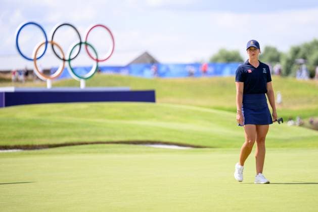 240807 Linn Grant of Sweden competing in women s individual golf round 1 during day 12 of the Paris 2024 Olympic Games, Olympische Spiele, Olympia, OS on August 7, 2024 in Paris. Photo: Ludvig Thunman BILDBYRAN kod LT LT0662 golf olympic games olympics os ol olympiska spel olympiske leker paris 2024 paris-os paris-ol 12 bbeng sverige Copyright: LUDVIGxTHUNMAN BB240807LT060