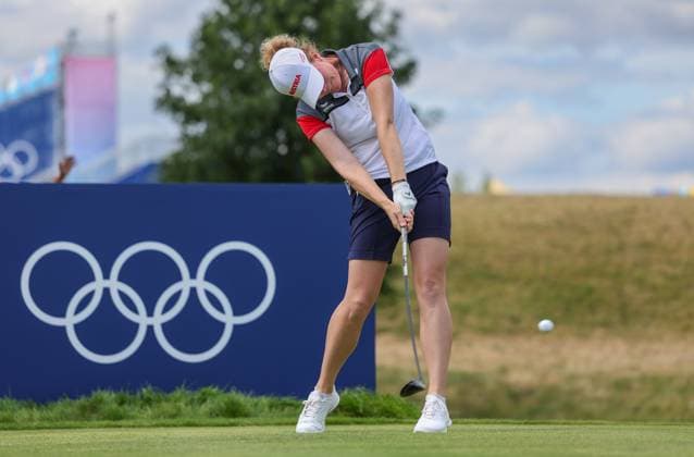 OLYMPICS - Olympic Summer Games 2024 PARIS,FRANCE,07.AUG.24 - OLYMPICS, GOLF - Olympic Summer Games Paris 2024, individual stroke play, ladies, Le Golf National. Image shows Sarah Schober (AUT).  GEPAxpictures xHaraldxSteiner