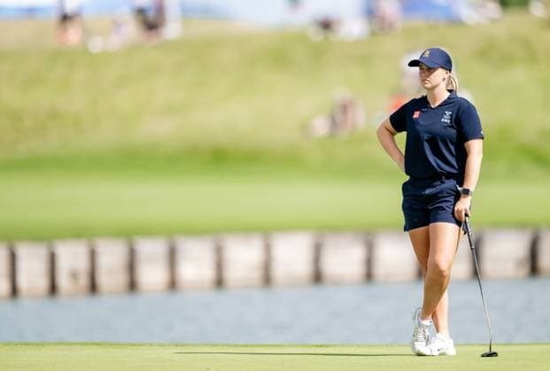 240807 Maja Stark of Sweden competing in women s individual golf round 1 during day 12 of the Paris 2024 Olympic Games, Olympische Spiele, Olympia, OS on August 7, 2024 in Paris. Photo: Ludvig Thunman BILDBYRAN kod LT LT0662 golf olympic games olympics os ol olympiska spel olympiske leker paris 2024 paris-os paris-ol 12 bbeng Copyright: LUDVIGxTHUNMAN BB240807LT066