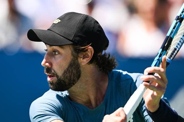 MONTREAL, QC - AUGUST 07: Look on Jordan Thompson (AUS) during a first round match at ATP, Tennis Herren National Bank Open on August 07, 2024 at IGA Stadium in Montreal, QC (Photo by David Kirouac Icon Sportswire) TENNIS: AUG 07 National Bank Open EDITORIAL USE ONLY Icon240807023