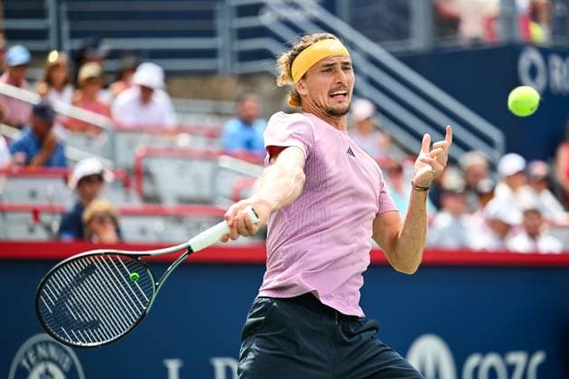 ATP, Tennis Herren National Bank Open 2024 MONTREAL, QC, CANADA - AUGUST 08: Alexander Zverev (GER) returns the ball during a second round match at ATP National Bank Open on August 08, 2024 at IGA Stadium in Montreal, QC, Canada (Photo by David Kirouac) Copyright: xBEAUTIFULxSPORTS Kirouacx