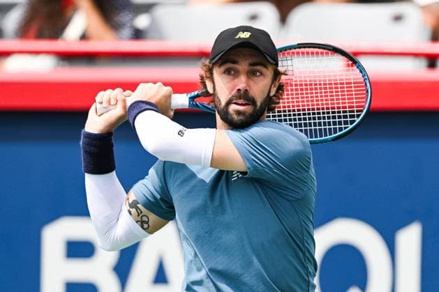 ATP, Tennis Herren National Bank Open 2024 MONTREAL, QC, CANADA - AUGUST 08: Jordan Thompson (AUS) returns the ball during a second round match at ATP National Bank Open on August 08, 2024 at IGA Stadium in Montreal, QC, Canada (Photo by David Kirouac) Copyright: xBEAUTIFULxSPORTS Kirouacx