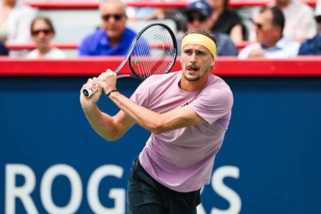 ATP, Tennis Herren National Bank Open 2024 MONTREAL, QC, CANADA - AUGUST 08: Alexander Zverev (GER) returns the ball during a second round match at ATP National Bank Open on August 08, 2024 at IGA Stadium in Montreal, QC, Canada (Photo by David Kirouac) Copyright: xBEAUTIFULxSPORTS Kirouacx