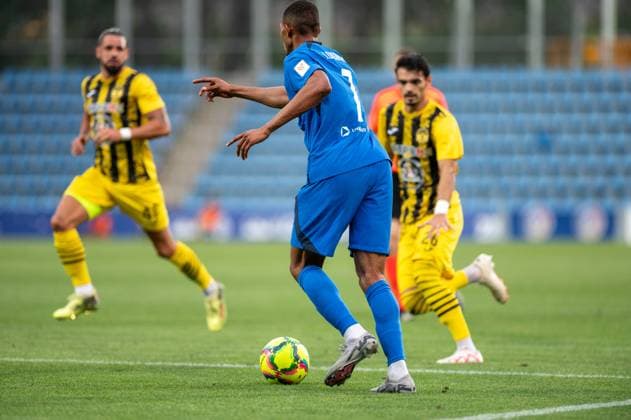 Santa Coloma v Rigas - UEFA Europa League Qualifying Round Ismael Diomande of Rigas FS LVA is in action during the second phase of the UEFA Europa League - Third Qualifying Round 2024-2025 match between UD Santa Coloma AND and Rigas FS (LVA) at Estadi Nacional d Andorra in Andorra La Vella, Andorra, on August 8, 2024. Andorra La Vela Andorra  Copyright: xMartinxSilvaxCosentinox originalFilename:silvacosentino-ismaeldi240808_npone.jpg