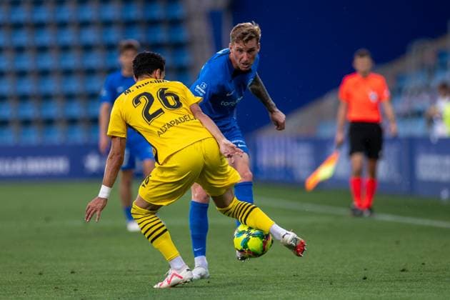 Santa Coloma v Rigas - UEFA Europa League Qualifying Round Adam Marhiev of Rigas FS (LVA) is in action during the second phase of the UEFA Europa League - Third Qualifying Round 2024-2025 match between UD Santa Coloma (AND) and Rigas FS (LVA) at Estadi Nacional d Andorra in Andorra La Vella, Andorra, on August 8, 2024. Andorra La Vela Andorra  Copyright: xMartinxSilvaxCosentinox originalFilename:silvacosentino-adammarh240808_npDUu.jpg