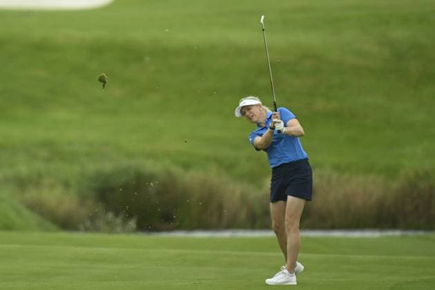 Ursula Wikström of Finland competes during women s individual stroke play of golf at the Paris Summer Olympic Games, Olympische Spiele, Olympia, OS in Le Golf National on August 9, 2024. Paris France LKFTJK20240809121904PJYY  Copyright: xAnttixAimo-Koivistox LKFTJK20240809121904PJYY