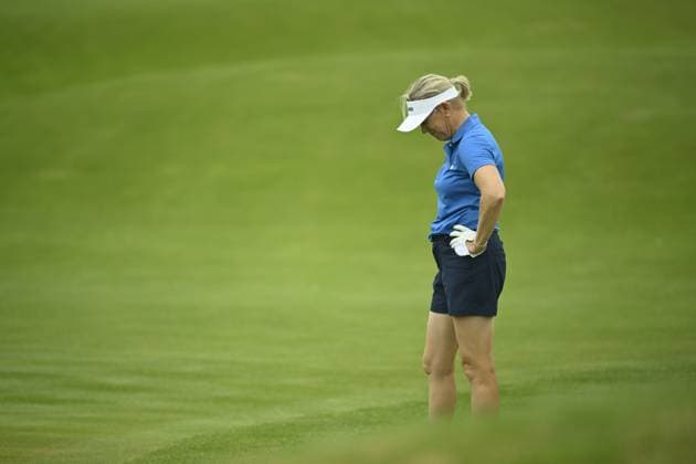 Ursula Wikström of Finland competes during women s individual stroke play of golf at the Paris Summer Olympic Games, Olympische Spiele, Olympia, OS in Le Golf National on August 9, 2024. Paris France LKFTJK20240809121943TNMA  Copyright: xAnttixAimo-Koivistox LKFTJK20240809121943TNMA