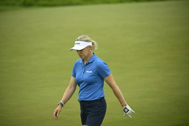 Ursula Wikström of Finland competes during women s individual stroke play of golf at the Paris Summer Olympic Games, Olympische Spiele, Olympia, OS in Le Golf National on August 9, 2024. Paris France LKFTJK20240809122024RZXB  Copyright: xAnttixAimo-Koivistox LKFTJK20240809122024RZXB