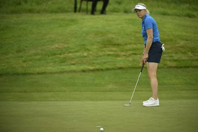 Ursula Wikström of Finland competes during women s individual stroke play of golf at the Paris Summer Olympic Games, Olympische Spiele, Olympia, OS in Le Golf National on August 9, 2024. Paris France LKFTJK20240809122319SNXR  Copyright: xAnttixAimo-Koivistox LKFTJK20240809122319SNXR