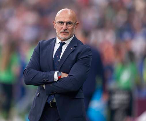 14.07.2024, Fussball UEFA EURO, EM, Europameisterschaft,Fussball 2024, Finale im Berliner Olympiastadion, Spanien - England, Trainer Luis de la Fuente (Spanien)