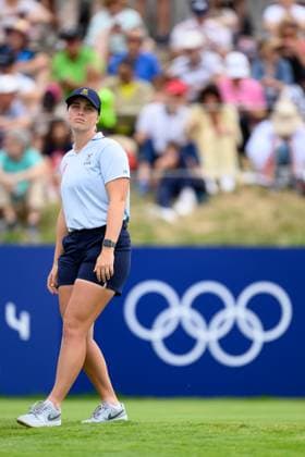 240809 Maja Stark of Sweden competes in women s individual golf round 3 during day 14 of the Paris 2024 Olympic Games, Olympische Spiele, Olympia, OS on August 9, 2024 in Paris. Photo: Ludvig Thunman BILDBYRAN kod LT LT0665 golf olympic games olympics os ol olympiska spel olympiske leker paris 2024 paris-os paris-ol 14 bbeng sverige Copyright: LUDVIGxTHUNMAN BB240809LT005