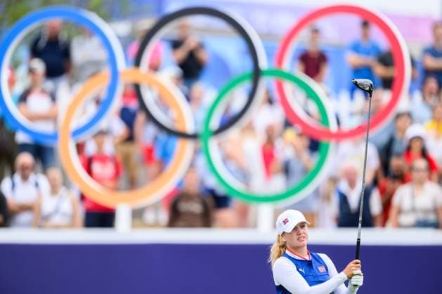 240809 Cecilia Borge of Norway competes in women s individual golf round 3 during day 14 of the Paris 2024 Olympic Games, Olympische Spiele, Olympia, OS on August 9, 2024 in Paris. Photo: Ludvig Thunman BILDBYRAN kod LT LT0665 golf olympic games olympics os ol olympiska spel olympiske leker paris 2024 paris-os paris-ol 14 bbeng norge Copyright: LUDVIGxTHUNMAN BB240809LT008