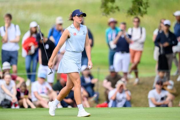 240809 Linn Grant of Sweden competes in women s individual golf round 3 during day 14 of the Paris 2024 Olympic Games, Olympische Spiele, Olympia, OS on August 9, 2024 in Paris. Photo: Ludvig Thunman BILDBYRAN kod LT LT0665 golf olympic games olympics os ol olympiska spel olympiske leker paris 2024 paris-os paris-ol 14 bbeng sverige Copyright: LUDVIGxTHUNMAN BB240809LT013