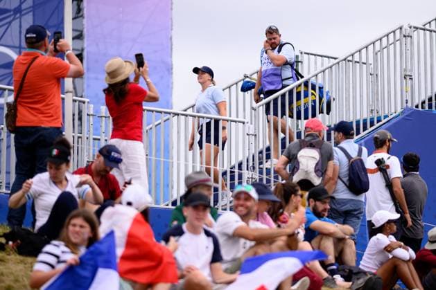 240809 Maja Stark of Sweden competes in women s individual golf round 3 during day 14 of the Paris 2024 Olympic Games, Olympische Spiele, Olympia, OS on August 9, 2024 in Paris. Photo: Ludvig Thunman BILDBYRAN kod LT LT0665 golf olympic games olympics os ol olympiska spel olympiske leker paris 2024 paris-os paris-ol 14 bbeng sverige Copyright: LUDVIGxTHUNMAN BB240809LT014