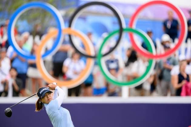 240809 Jin Young Ko of Korea competes in women s individual golf round 3 during day 14 of the Paris 2024 Olympic Games, Olympische Spiele, Olympia, OS on August 9, 2024 in Paris. Photo: Ludvig Thunman BILDBYRAN kod LT LT0665 golf olympic games olympics os ol olympiska spel olympiske leker paris 2024 paris-os paris-ol 14 bbeng Copyright: LUDVIGxTHUNMAN BB240809LT016