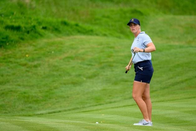 240809 Maja Stark of Sweden competes in women s individual golf round 3 during day 14 of the Paris 2024 Olympic Games, Olympische Spiele, Olympia, OS on August 9, 2024 in Paris. Photo: Ludvig Thunman BILDBYRAN kod LT LT0665 golf olympic games olympics os ol olympiska spel olympiske leker paris 2024 paris-os paris-ol 14 bbeng sverige Copyright: LUDVIGxTHUNMAN BB240809LT028