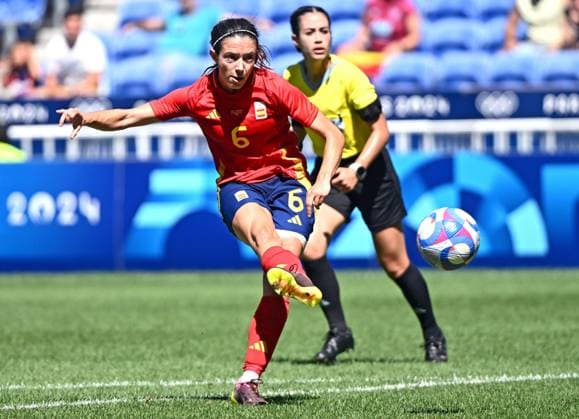 Match foot Jeux Olympique Paris 2024 ESPAGNE-ALLEMAGNE Féminin JEUX OLYMPIQUES PARIS 2024 PHOTOPQR LE PROGRES Stéphane GUIOCHON - Décines-Charpieu 09 08 2024 - Match foot Jeux Olympique Paris 2024 ESPAGNE-ALLEMAGNE Féminin -A Décines au Groupama Stadium pour les Jeux Olympique Paris 2024 match pour la 3eme place Espagne - Allemagne féminin ici Aitana Bonmati - The Paris 2024 Summer Olympic Games, Olympische Spiele, Olympia, OS (Jul 26-Aug 11, 2024). Women s football SPAIN - GERMANY