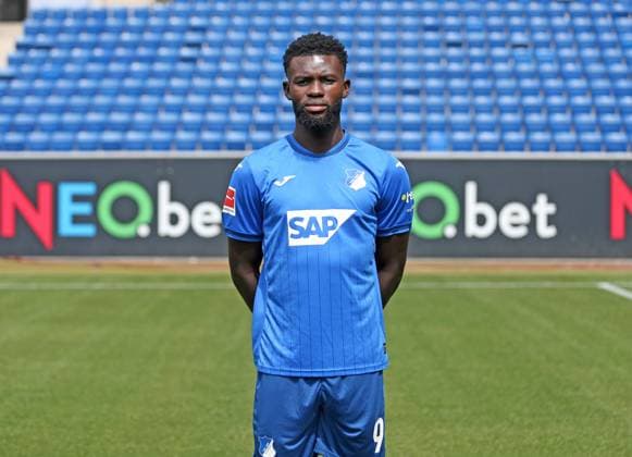 Ihlas Bebou , TSG 1899 Hoffenheim . Porträttermin TSG 1899 Hoffenheim 2024-2025 . Sinsheim, GER, 07.08.2024 ,Fussball 1. Bundesliga 2024 2025 . Editorial use only !