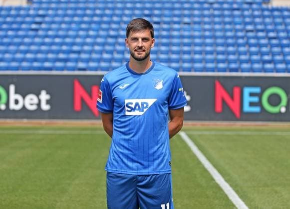 Florian Grillitsch , TSG 1899 Hoffenheim . Porträttermin TSG 1899 Hoffenheim 2024-2025 . Sinsheim, GER, 07.08.2024 ,Fussball 1. Bundesliga 2024 2025 . Editorial use only !