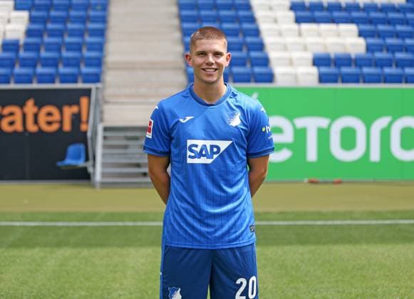 Finn Ole Becker , TSG 1899 Hoffenheim . Porträttermin TSG 1899 Hoffenheim 2024-2025 . Sinsheim, GER, 07.08.2024 ,Fussball 1. Bundesliga 2024 2025 . Editorial use only !