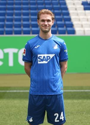 Marco John , TSG 1899 Hoffenheim . Porträttermin TSG 1899 Hoffenheim 2024-2025 . Sinsheim, GER, 07.08.2024 ,Fussball 1. Bundesliga 2024 2025 . Editorial use only !