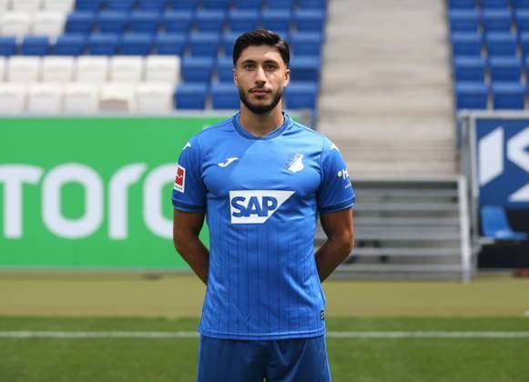 Muhammed Damar , TSG 1899 Hoffenheim . Porträttermin TSG 1899 Hoffenheim 2024-2025 . Sinsheim, GER, 07.08.2024 ,Fussball 1. Bundesliga 2024 2025 . Editorial use only !