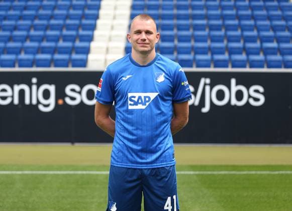 Attila Szalai , TSG 1899 Hoffenheim . Porträttermin TSG 1899 Hoffenheim 2024-2025 . Sinsheim, GER, 07.08.2024 ,Fussball 1. Bundesliga 2024 2025 . Editorial use only !