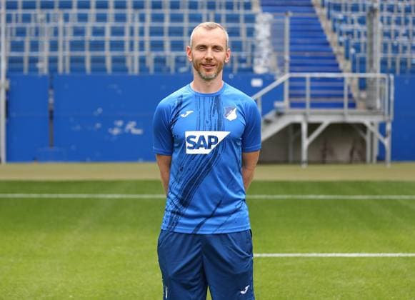 Physiotherapeut Sören Johannsen , TSG 1899 Hoffenheim . Porträttermin TSG 1899 Hoffenheim 2024-2025 . Sinsheim, GER, 07.08.2024 ,Fussball 1. Bundesliga 2024 2025 . Editorial use only !