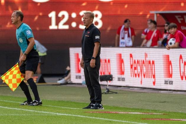 09.08.2024, xhfmx, Fussball 2.Bundesliga, 1.FC Kaiserslautern - SpVgg Greuther Fürth emspor, Markus Anfang (Cheftrainer 1. FC Kaiserslautern) (DFL DFB REGULATIONS PROHIBIT ANY USE OF PHOTOGRAPHS as IMAGE SEQUENCES and or QUASI-VIDEO) Kaiserslautern
