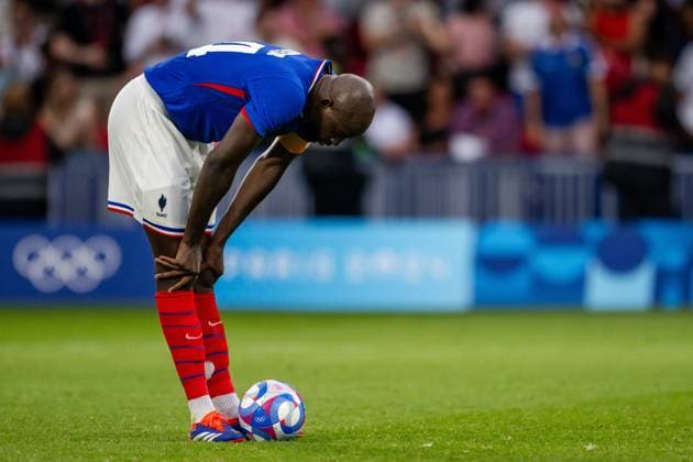 240809 Jean-Philippe Mateta of France in the men™s football final between France and Spain during day 14 of the Paris 2024 Olympic Games, Olympische Spiele, Olympia, OS on August 9, 2024 in Paris. Photo: Johanna Säll BILDBYRAN kod JL JL0429 fotboll football soccer fotball olympic games olympics os ol olympiska spel olympiske leker paris 2024 paris-os paris-ol 14 bbeng spanien frankrike Copyright: JOHANNAxSÄLL BB240809ZM155
