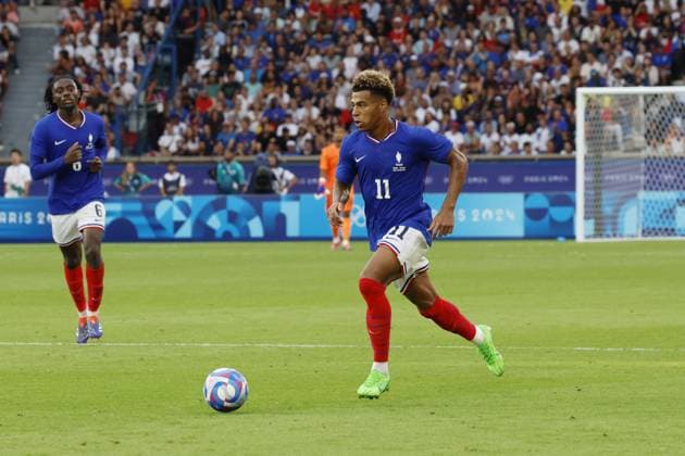 Désiré Doué of France, Football, Men s Gold Medal Match between France and Spain during the Olympic Games, Olympische Spiele, Olympia, OS Paris 2024 on 9 August 2024 at Parc des Princes in Paris, France - Photo Gregory Lenormand DPPI Media Panoramic OLYMPIC GAMES PARIS 2024 - 09 08 DPPI Panoramic  21024017_GRL_65868